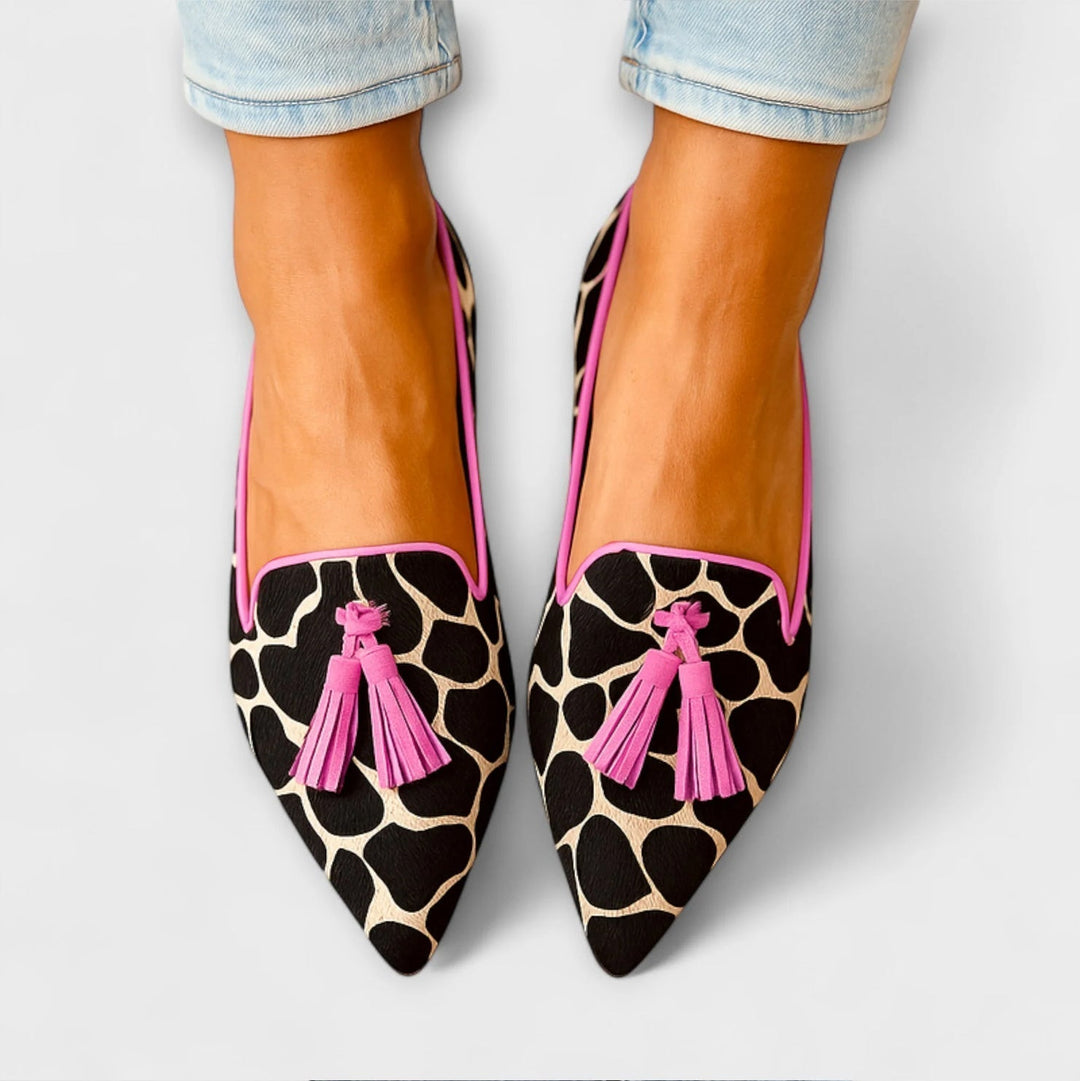Julia Animal Print Tassel Loafers