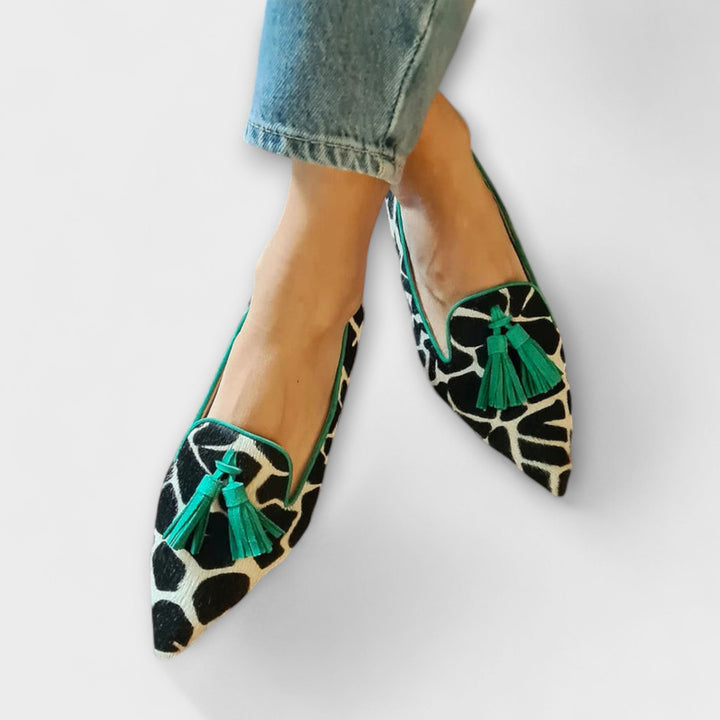 Julia Animal Print Tassel Loafers