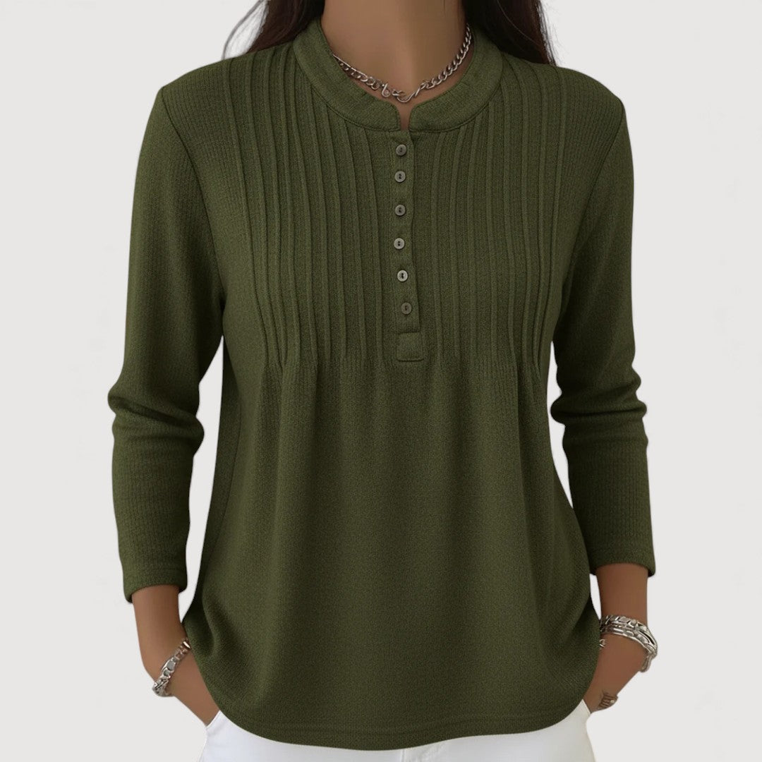 ELODIA – BUTTON KNIT TOP