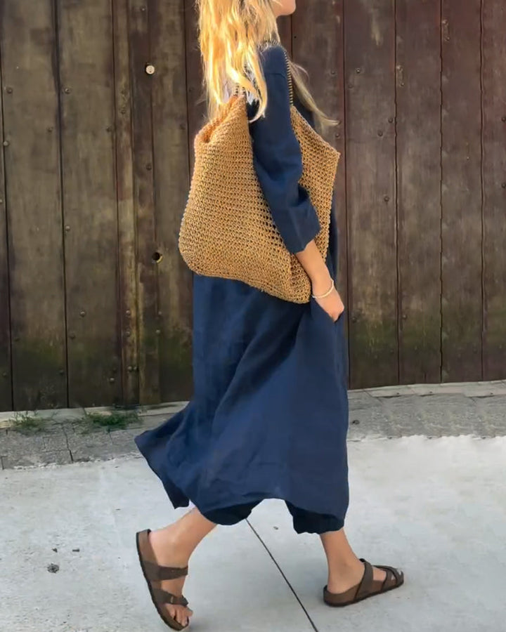 Elegant Navy Two-Piece Set for Effortless Style